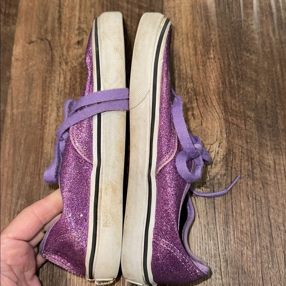 Girl’s Purple Glitter Vans size‎ 3